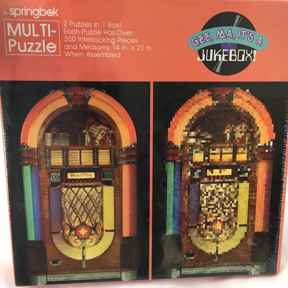 Vtg 2000 Gee Ma, It’s a Jukebox Wurlitzer Puzzle NIB - Picture 7 of 7